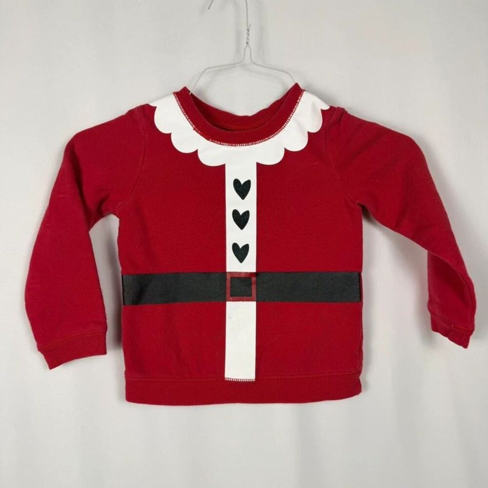 Santa holiday outfit inspired fleece pullover 5T